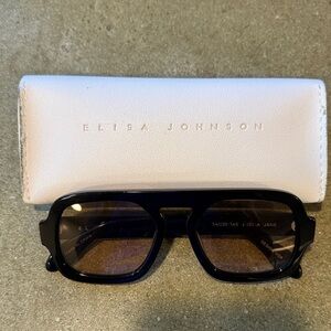 Elisa Johnson Black Sunglasses with Case